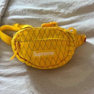 Yellow Quilted Unisex Supreme Crossbody Bag